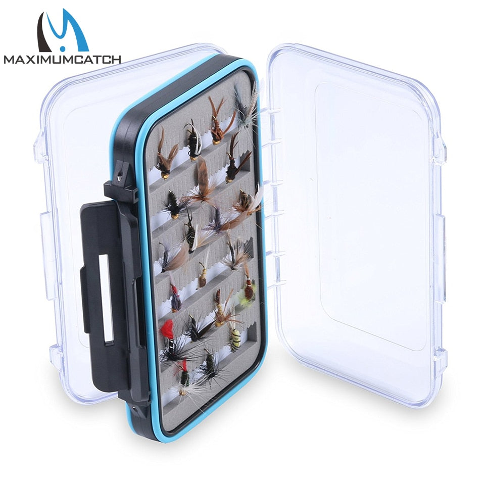 Maximumcatch Fly Box Waterproof Slit Foam High Density 4 Size Fly Fishing Tackle Box
