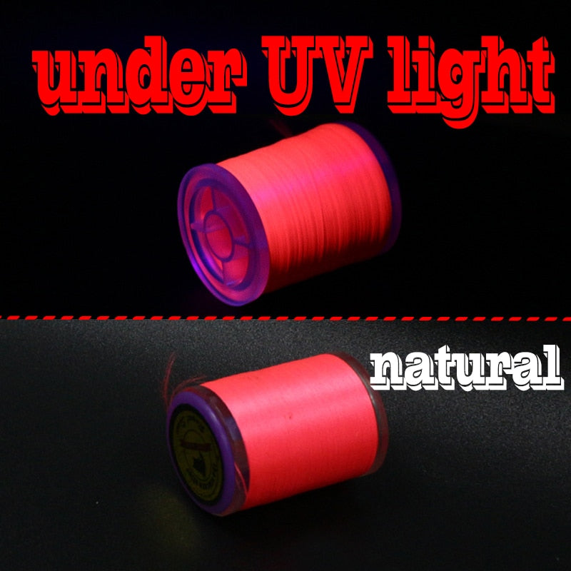 New 6 Optional UV Fluo Colors Standard 6/0 Fly Tying Thread 150D Polyester Filaments Thread Trout Bass Pike Flies Exclusive-Use