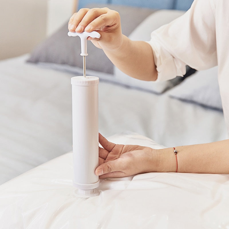 Vacuum Bag for Clothes Storage Bag Home Organizer Transparent Border Foldable Compressed Large Seal Space Saving Seal Package