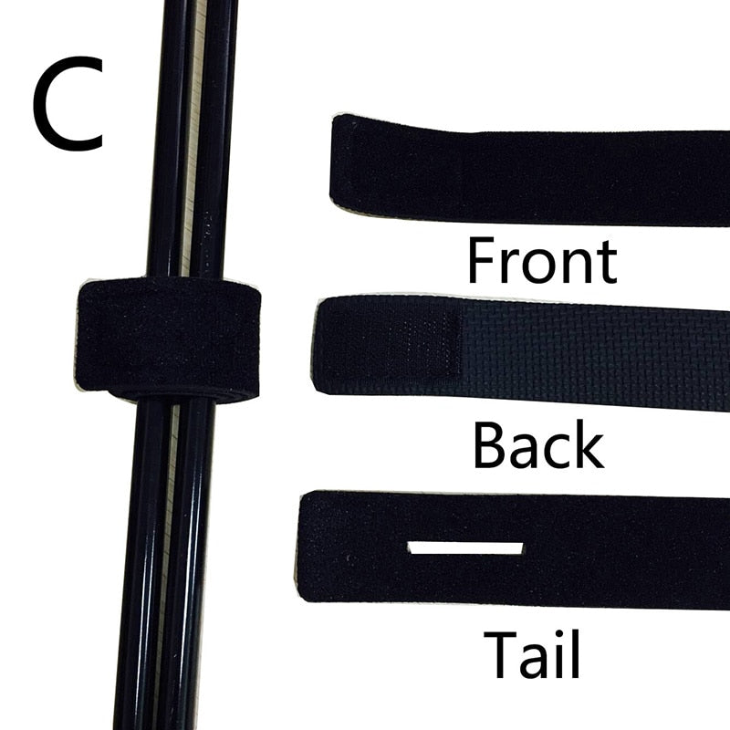 OUTKIT 2PCS New Fishing Tools Rod Tie Strap Belt Tackle Elastic Wrap Band Pole Holder Accessories Diving Materials Non-Slip Firm