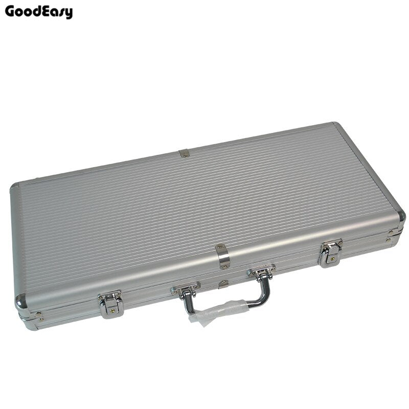 Aluminum Casino Texas Poker Chips Case Capacity Suitcase Black Jack Poker Container Box Tool Case Outdoor Vehicle Kit Box