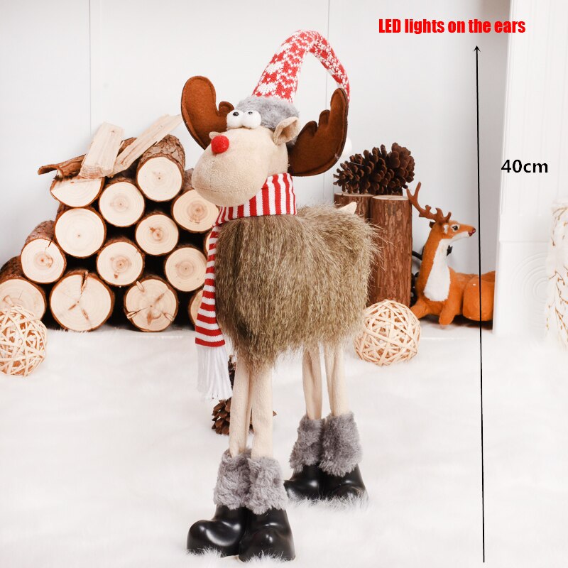 Santa Claus Snowman Alpaca Elk Christmas Decorations for Home New Year Christmas Doll Home Figures Ornaments Merry Christmas