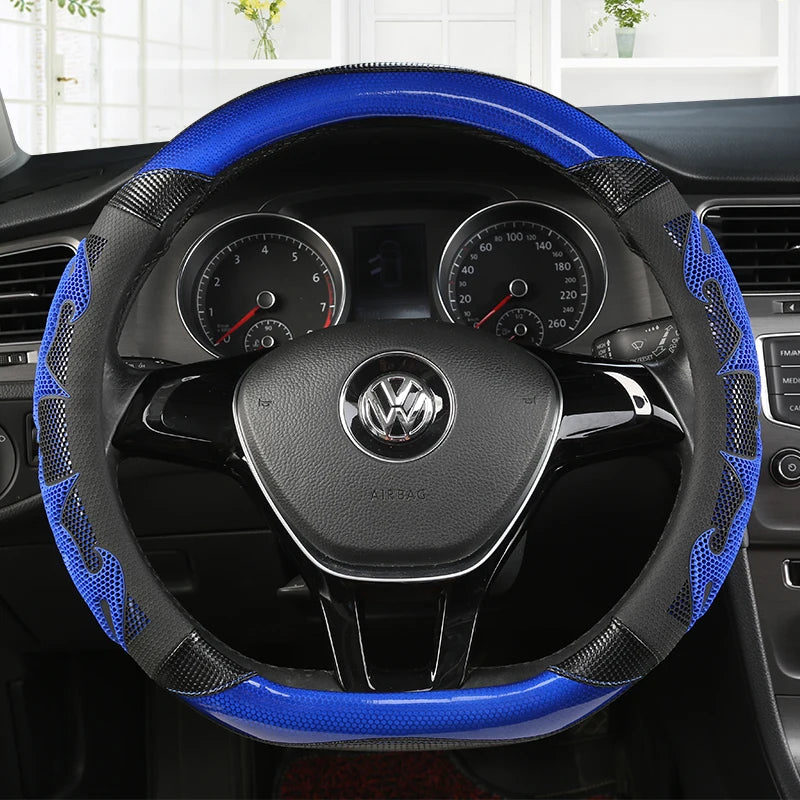 Car Steering Wheel Cover Carbon Fibre Leather for Nissan Qashqai J11 X-Trail T32 for VW GOLF 7 2015 POLO JATTA Passat Tiguan