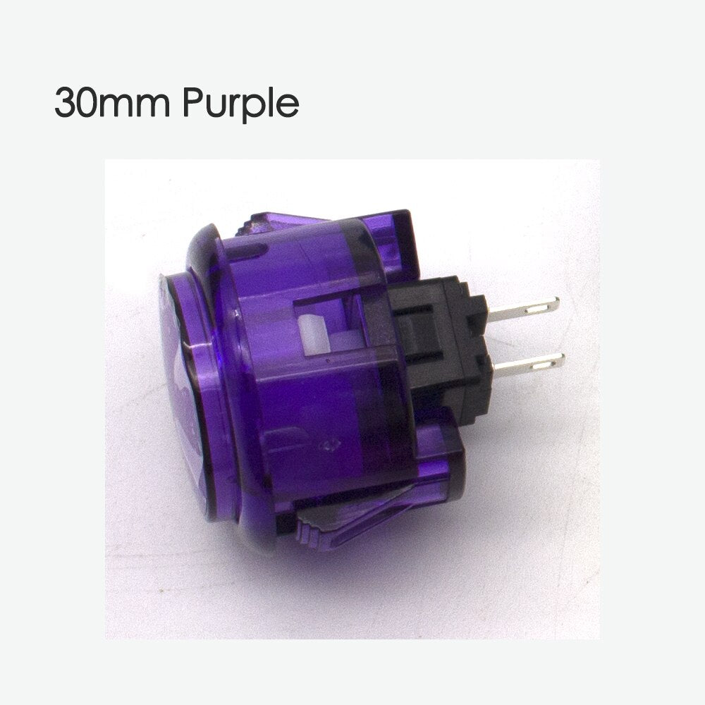 10 Pcs Transparent No LED Arcade 30mm Push Button Copy SANWA Replace OBSF-30 OBSN-30 for DIY Raspberry Pi MAME PC Pandora Game