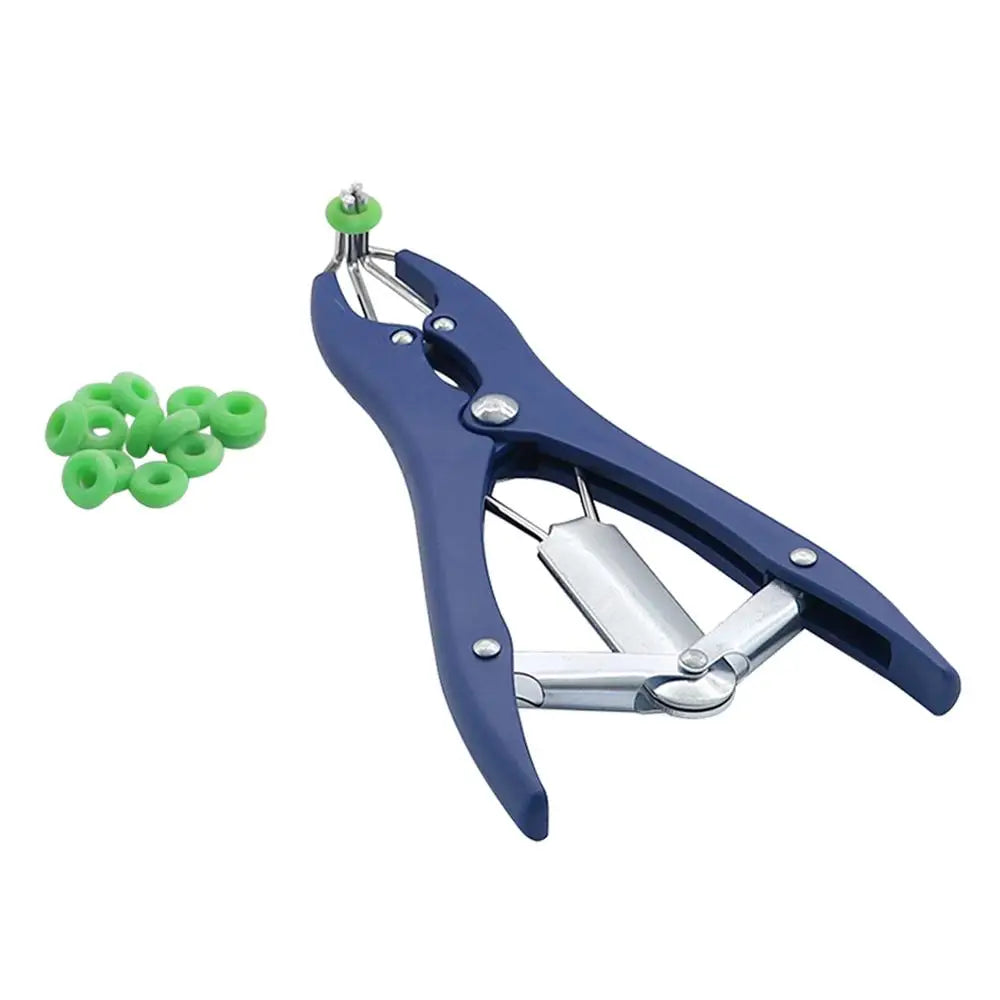 1 Pc Broken Tail Castration Forceps With 100 Pcs High Elastic Tendon Rubber Castration Rings Farm Animal Livestock Supplies