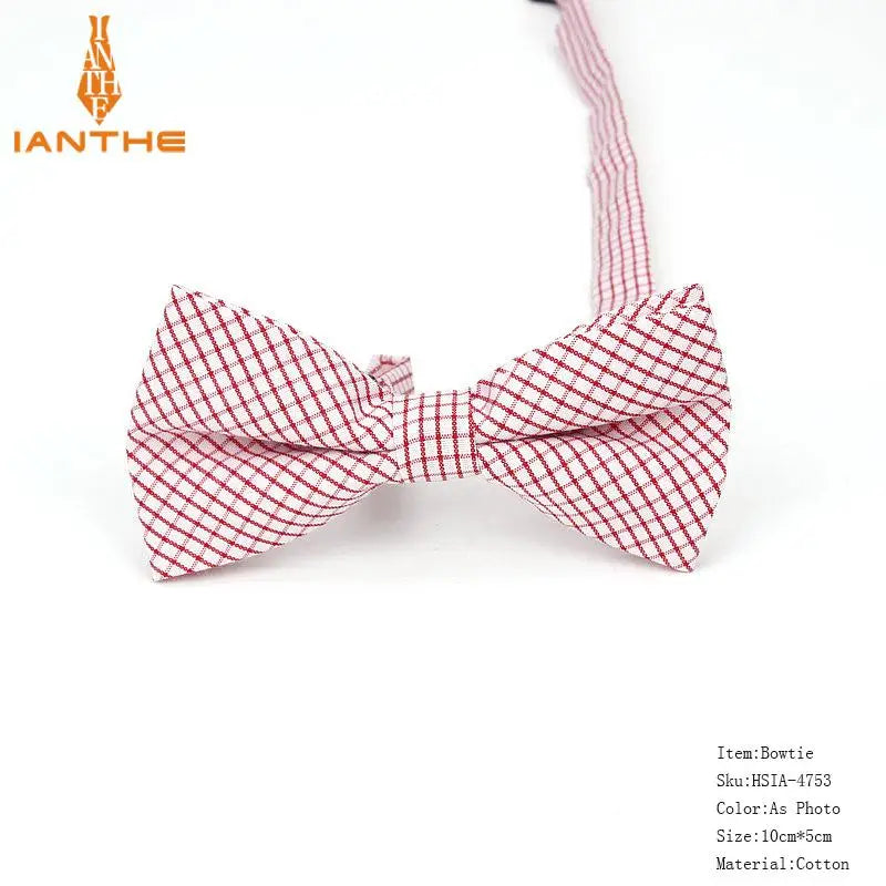 36Colors Brand Plaid Kid Bowtie Cotton Children Bowties Baby Kid Classical Pet Dog Cat Striped Butterfly Child Bow Tie