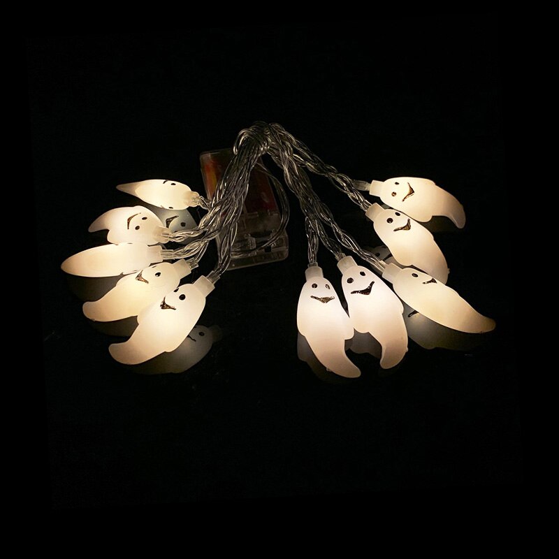 1.5M 10LED Halloween Horror Pumpkin Skull Led String Light Bat Ghost Outdoor Lamp Garland for Halloween Party Home Hanging Decor