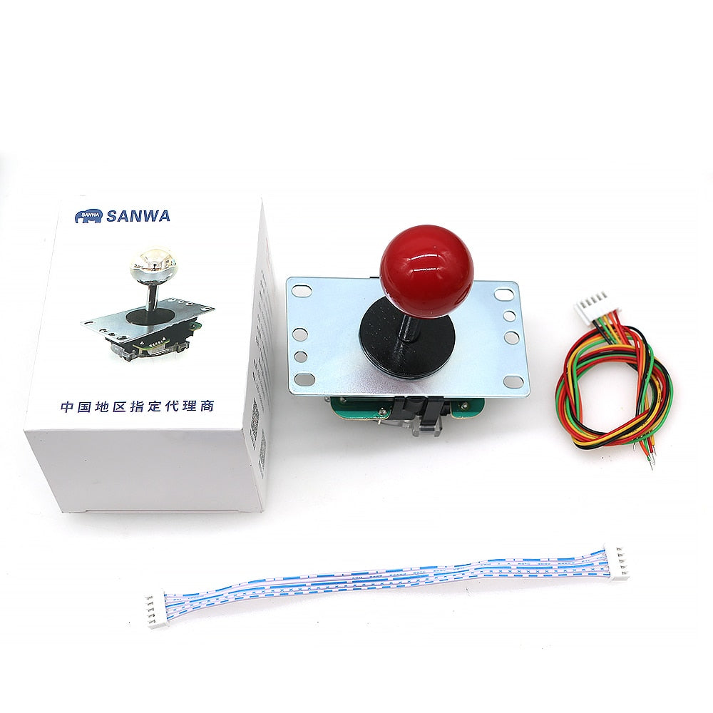Original Japan Sanwa Joystick JLF TP 8YT Fighting Rocker With Topball 5pin Wire Jamma Arcade Vending Game PC Zero Delay Kit DIY