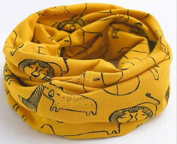 New Autumn Winter Girls Cotton Scarf Kids Scarf Bibs LIC Boys Girls Scarves Lovely Kids Collar Children Bufandas O Ring Scarf