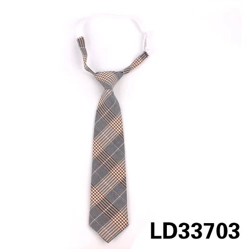 Fashion Women Neck Tie for Christmas Cotton Boys Girls Ties Slim Plaid Necktie for Casual Novelty Tie Rubber Neckties