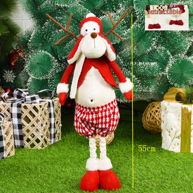 Santa Claus Snowman Alpaca Elk Christmas Decorations for Home New Year Christmas Doll Home Figures Ornaments Merry Christmas