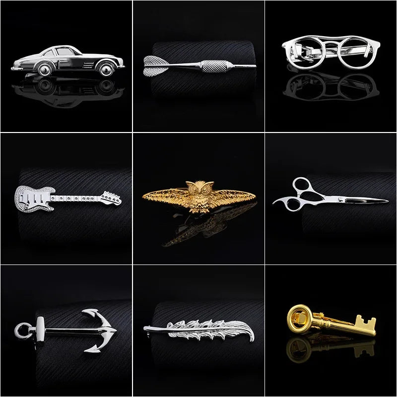 High Quality Men Men Pure Copper Tie Clip Bar Necktie Pin Clasp Clamp Wedding Charm Creative Clip Mens Jewelry