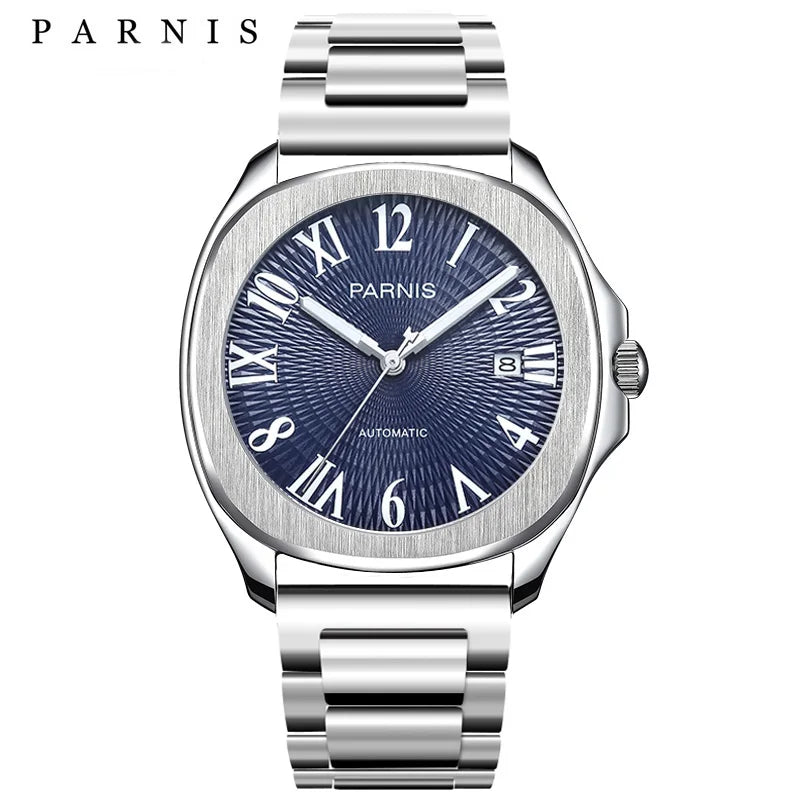 Fashion Parnis 40mm Automatic Watch Minimalist Men Miyota Sapphire Crystal Mechanical Sports Watches Relogio Masculino Man