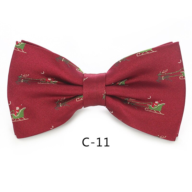 JEMYGINS Christmas Bow Ties for Mens Shirt Snowflake Christmas Tree Pattern Men Silk Bow Tie Christmas