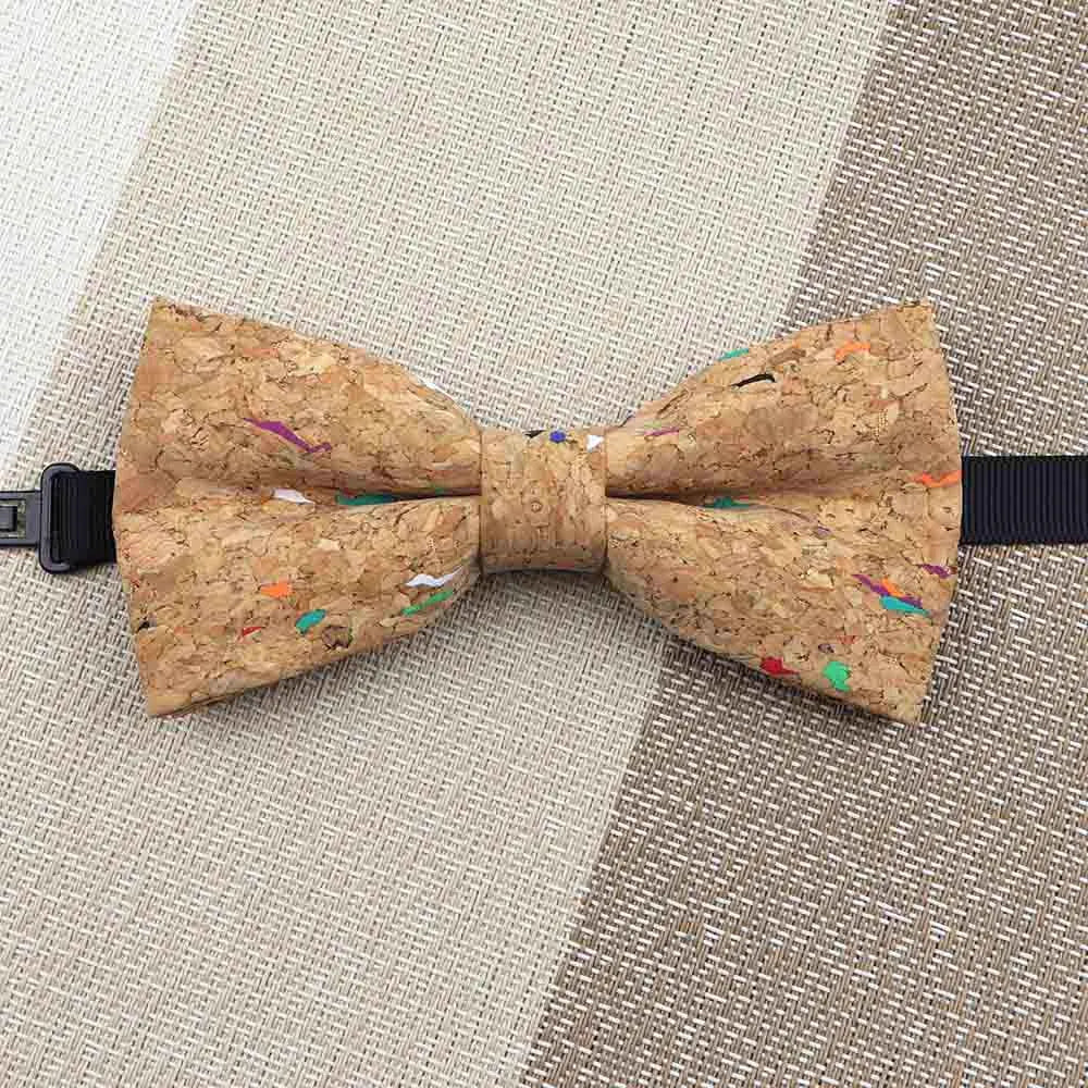 Fashion New Cork Wood Kids Bow Ties Novelty Handmade Fancy Bowtie Adjustable Butterfly Party School Children Accessories