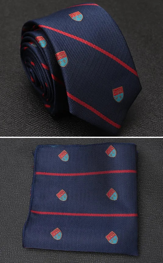 XGVOKH Men Tie Cravat Set Fashion Wedding Ties for Men Hanky Necktie Dot Striped Gravata Jacquard Tie Social Party Accessories