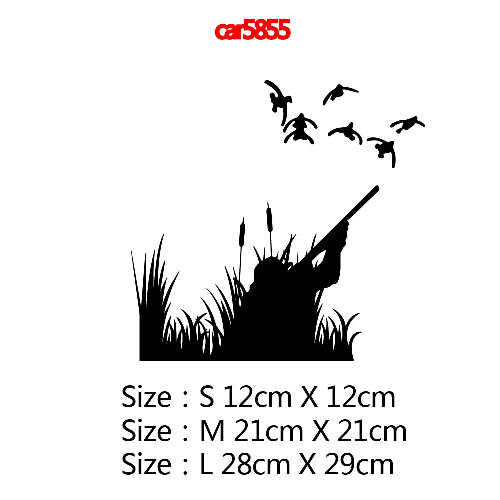 Hunter Car Stickers Hunting Adventure Decal for Auto Body Cars Head Engine Cover Windows Decoration Wrap Vinyl