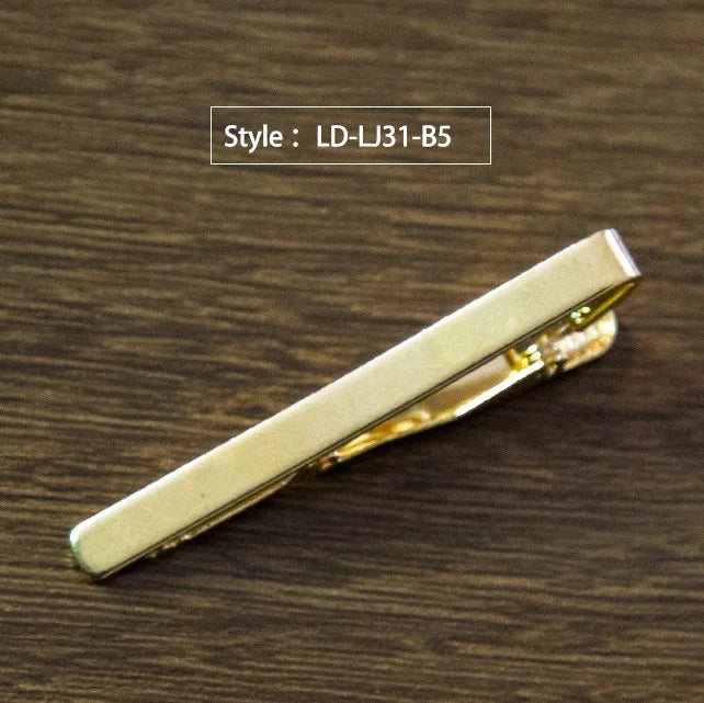 New Simple Style Tie Clip for Men Metal Tone Simple Bar Clasp Practical Necktie Clasp Tie Pin for Mens