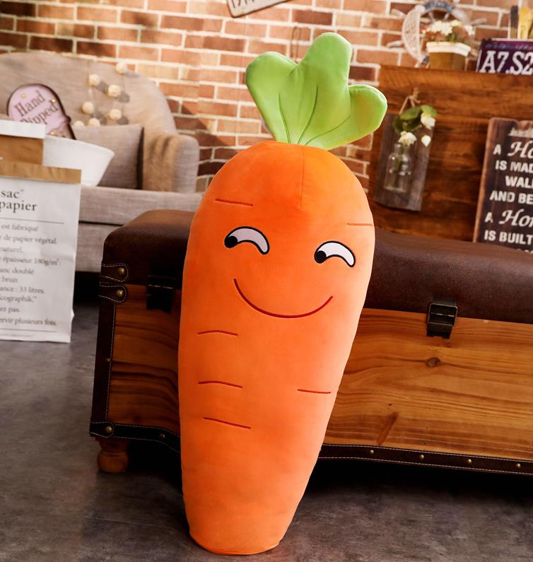 1pc 45/70/90cm Cartoon Smile Carrot Plush Toy Cute Simulation Vegetable Carrot Pillow Dolls Stuffed Soft Toys for Children