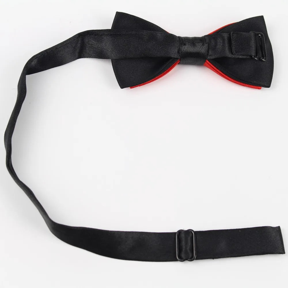 Classic Kid Suit Neckwear Baby Boy's Girls Fashion Solid Color Adjustable BowtiE Chlidren Two Tone Pet Dog Cat Bow Tie