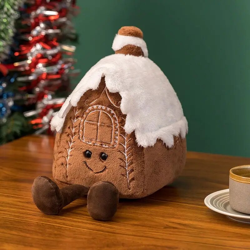 Merry Christmas Decorative Throw Pillows Xmas Tree Reindeer Gnome Soft 3D Shaped Cushion Cute Stuffed Cartoon Doll Plush Toy