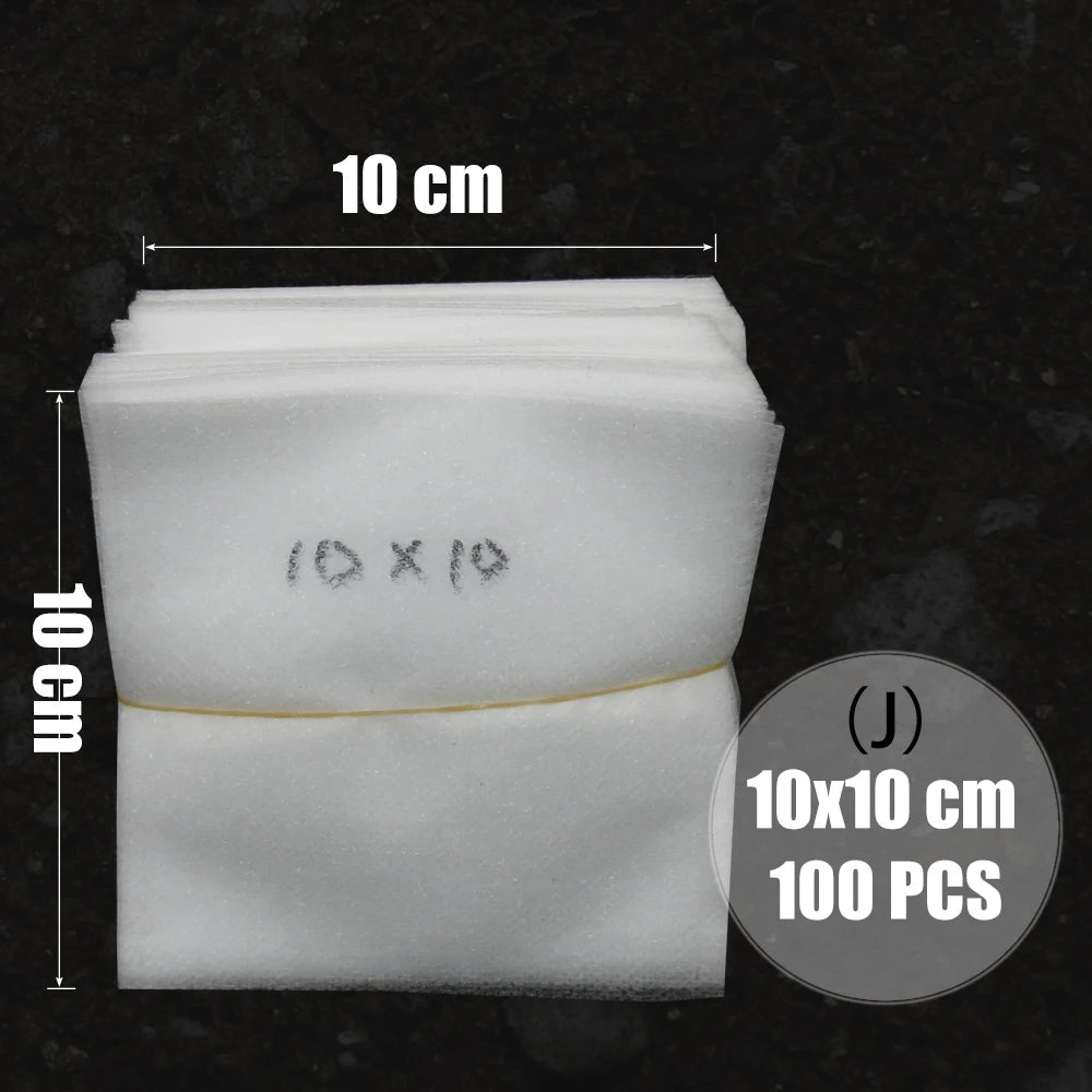 MUCIAKIE 100PCS Flat Fabric Nursery Grow Bags Biodegradable Growing Bags Eco-Friendly Ventilate Plant Root Protection Bags