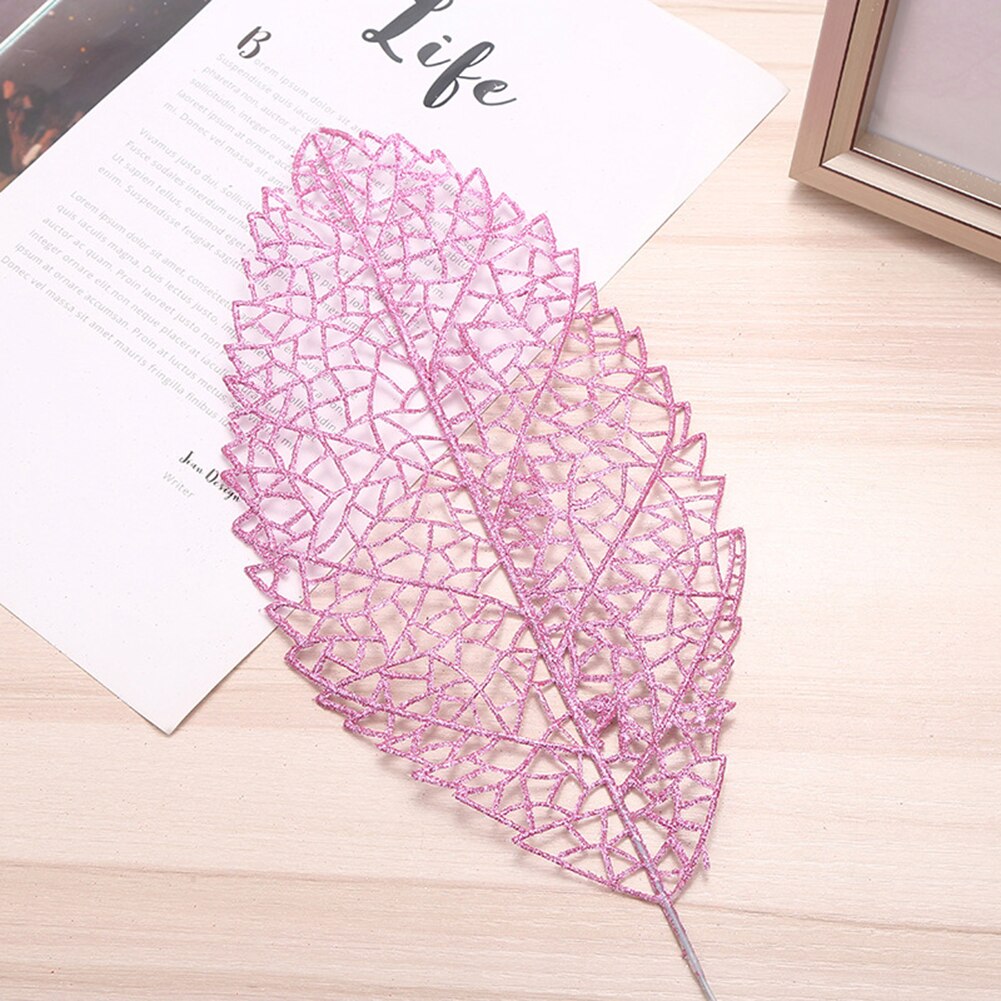 DIY Xmas Tree Garland Hanging Decor Christmas Tree Decor Christmas Hollow Christmas Glitter Tree Branches Simulated Leaves