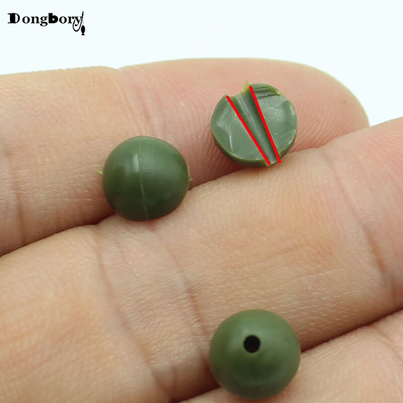 100x Soft Rubber Shock Beads Floating Rig Carp Fishing Bore Beads Chod Helicopter Rigs Beads Shank Bead Carp Fishing Accessories