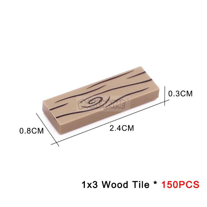 MARUMINE 1x4 Tile Plate Blocks 100PCS Board Floor Wood MOC Classic Building Bricks Idea Bulk Parts 2431 26583 10638 Compatible
