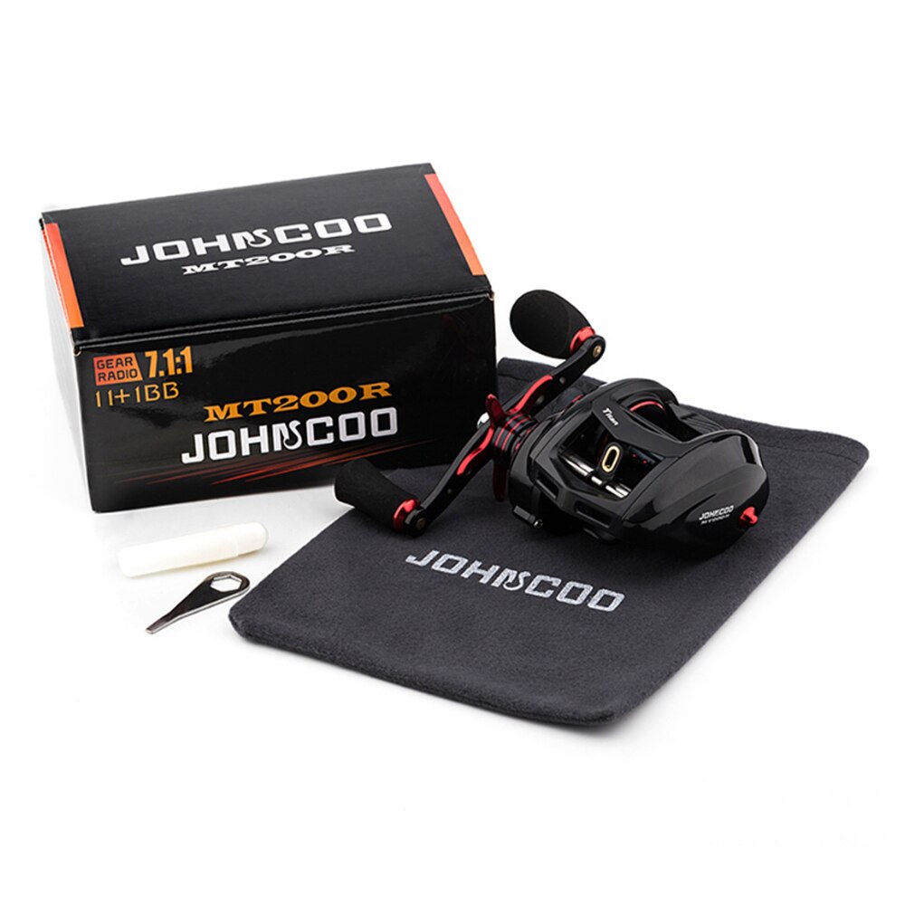 JOHNCOO Fishing Reel MT200 Bait Casting Reel Big Game 13kg Max Drag Jigging Fishing Reel 11+1 BB 7.1:1 Baitcasting Reel