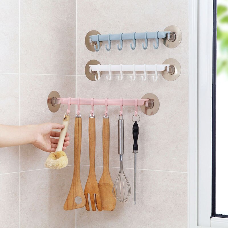 MeyJig Rustproof Bathroom Tools Organizer Towel Holder Key Hooks Kitchen Organizer Cupboard Storage Rack Shelf