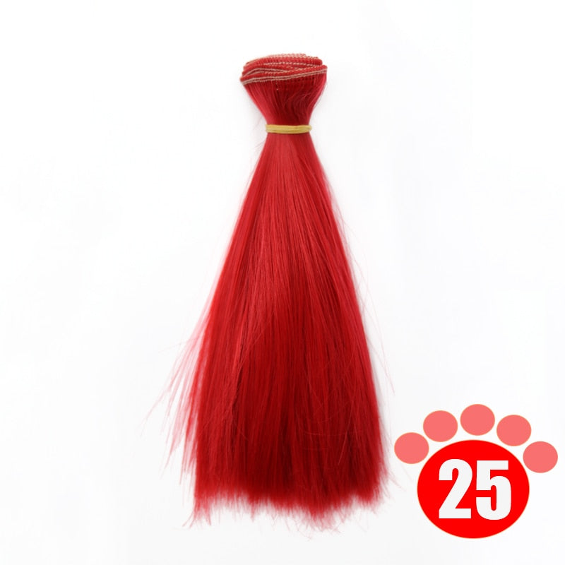Msiredoll Bjd Wig 15*100CM or 20*100CM or 25*100CM Doll Hair for 1/3 1/4 1/6 Straight Hair Doll Hair Bjd Wig Diy