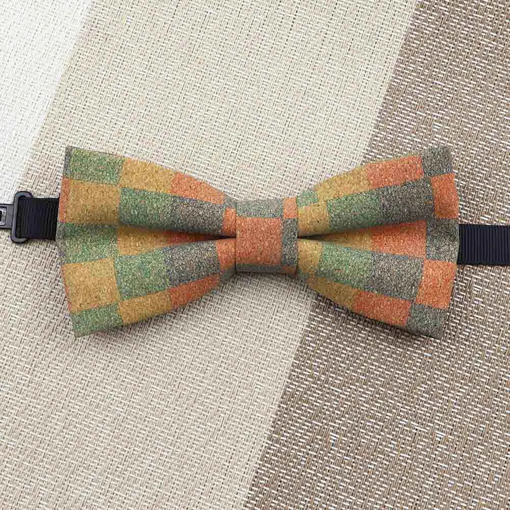 Fashion New Cork Wood Kids Bow Ties Novelty Handmade Fancy Bowtie Adjustable Butterfly Party School Children Accessories