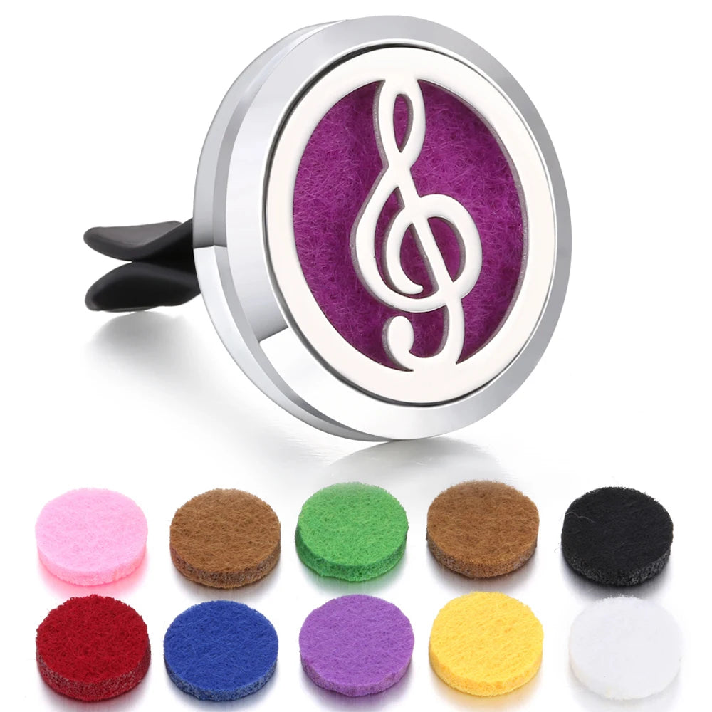 Aromatherapy Jewelry Car Perfume Diffuser Clip 30mm Flower Tree of Life Perfume Essential Oil Diffuser Locket Pendant Necklace