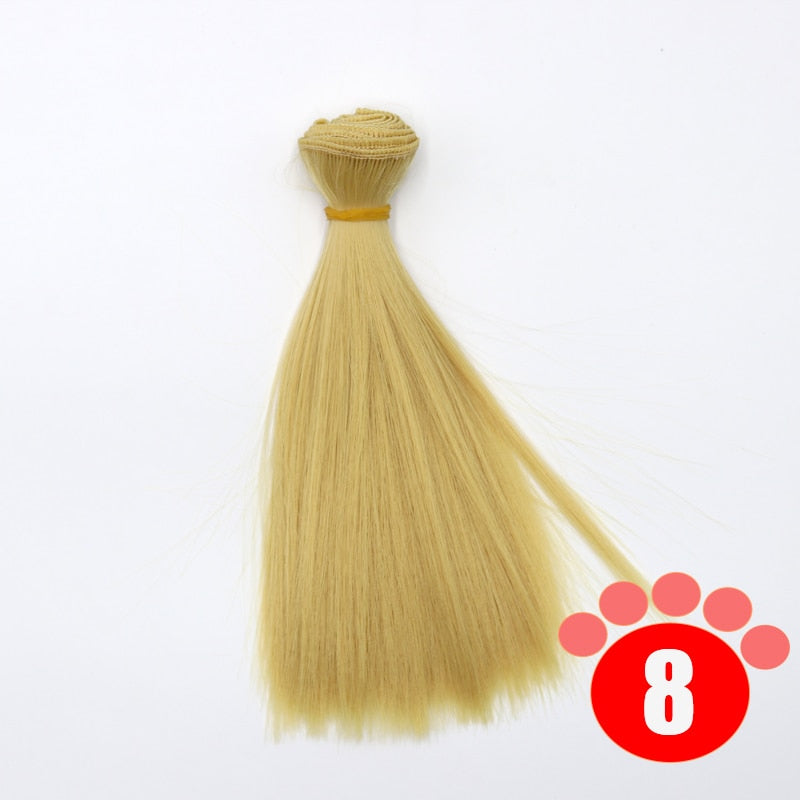 Msiredoll Bjd Wig 15*100CM or 20*100CM or 25*100CM Doll Hair for 1/3 1/4 1/6 Straight Hair Doll Hair Bjd Wig Diy