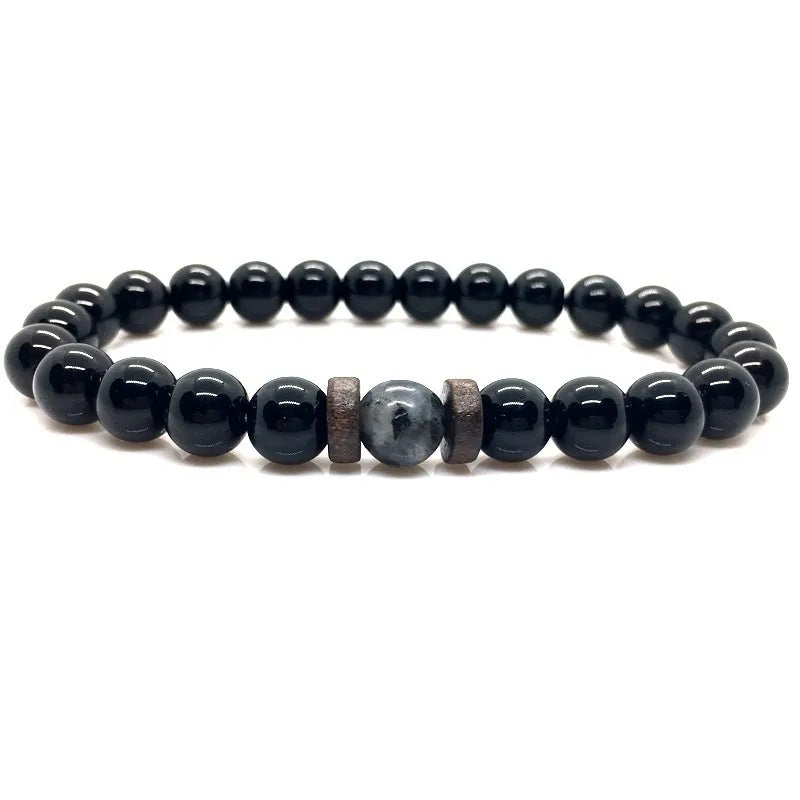 Men Bracelet Natural Moonstone Bead Tibetan Buddha Bracelet Chakra Lava Stone Diffuser Bracelets Men Jewelry
