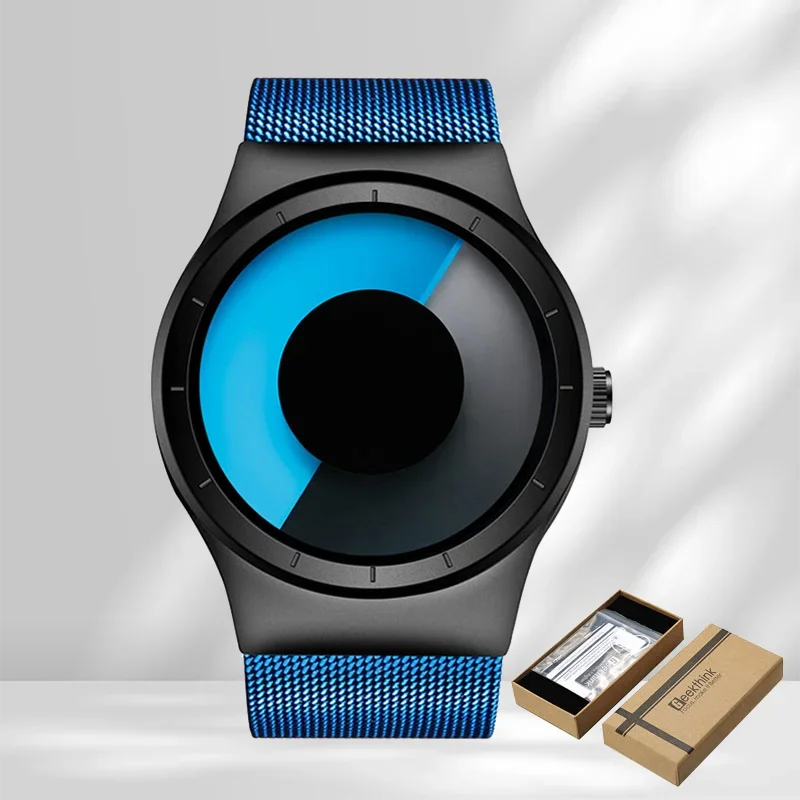 Creative Quartz Watches Men Top FASHION Brand Casual Stainless Steel Mesh Band Unisex Watch Clock Male Female Gentleman