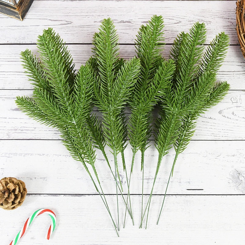 18cm Artificial Pine Branch Ornament Christmas Decoration Christmas Decorative Flower Xmas Decor Christmas Tree Accessories