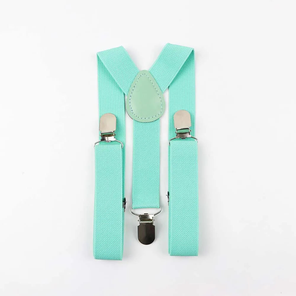 Solid Color Children Belt Baby Boys Suspenders Polyester Y-Back Braces Adjustable Elastic Kids