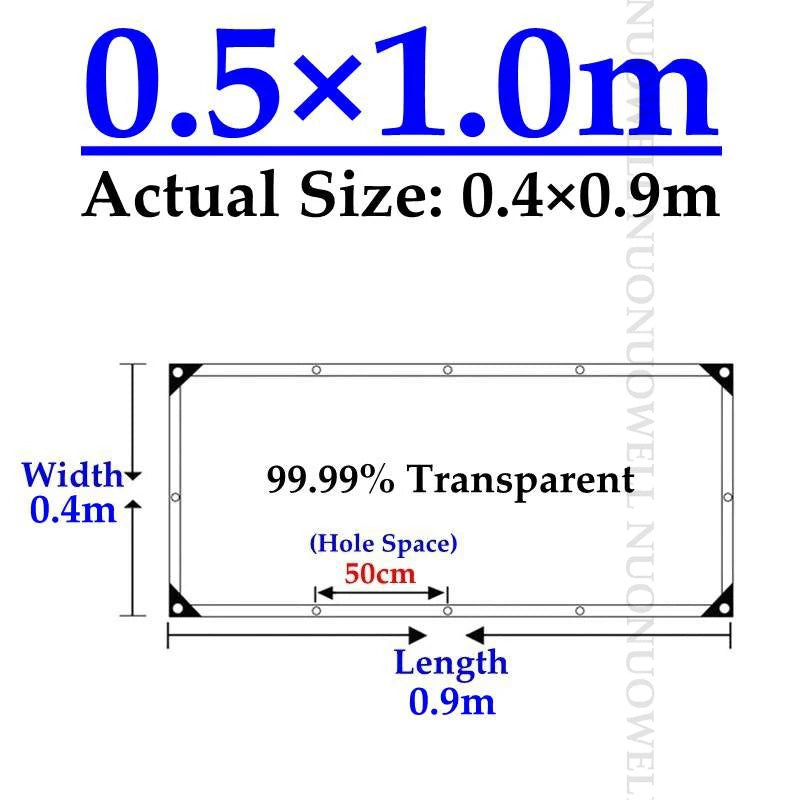 99.99% Transparent PVC Tarp Balcony Rainproof Cloth палатка Toldos Camping Tent Shading Net Tarpaulin Succulent Plants Cover