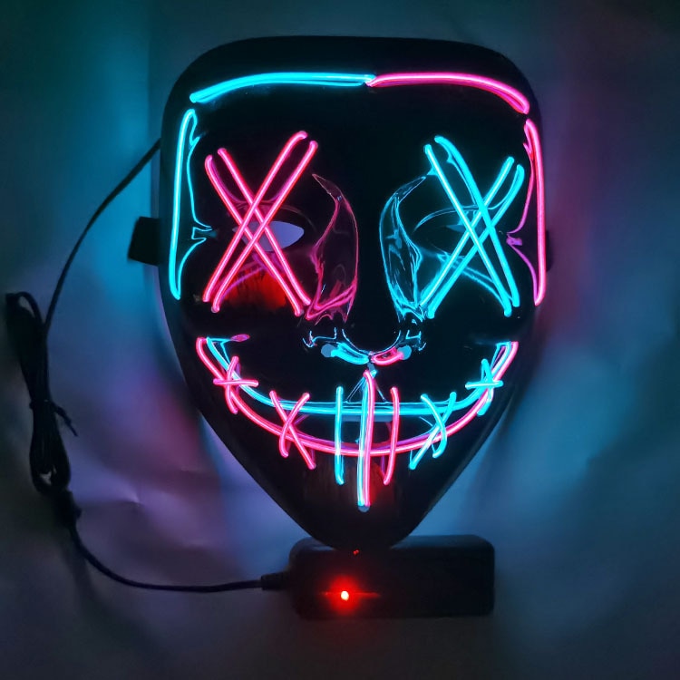 2022 Halloween Mask LED Light Up Mask Scary Mask for Festival Cosplay Halloween Costume Masquerade Parties,Carnival