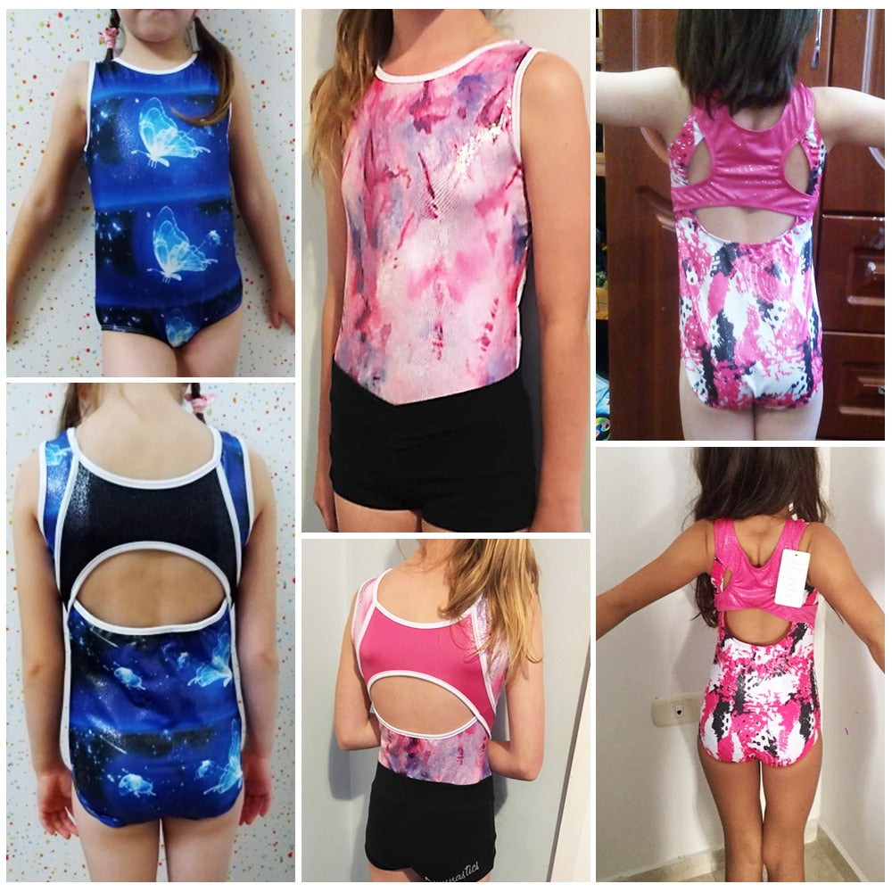 BAOHULU Sleeveless Girls Gymnastic Leotards Tank for 3-12y Kids Children Girl