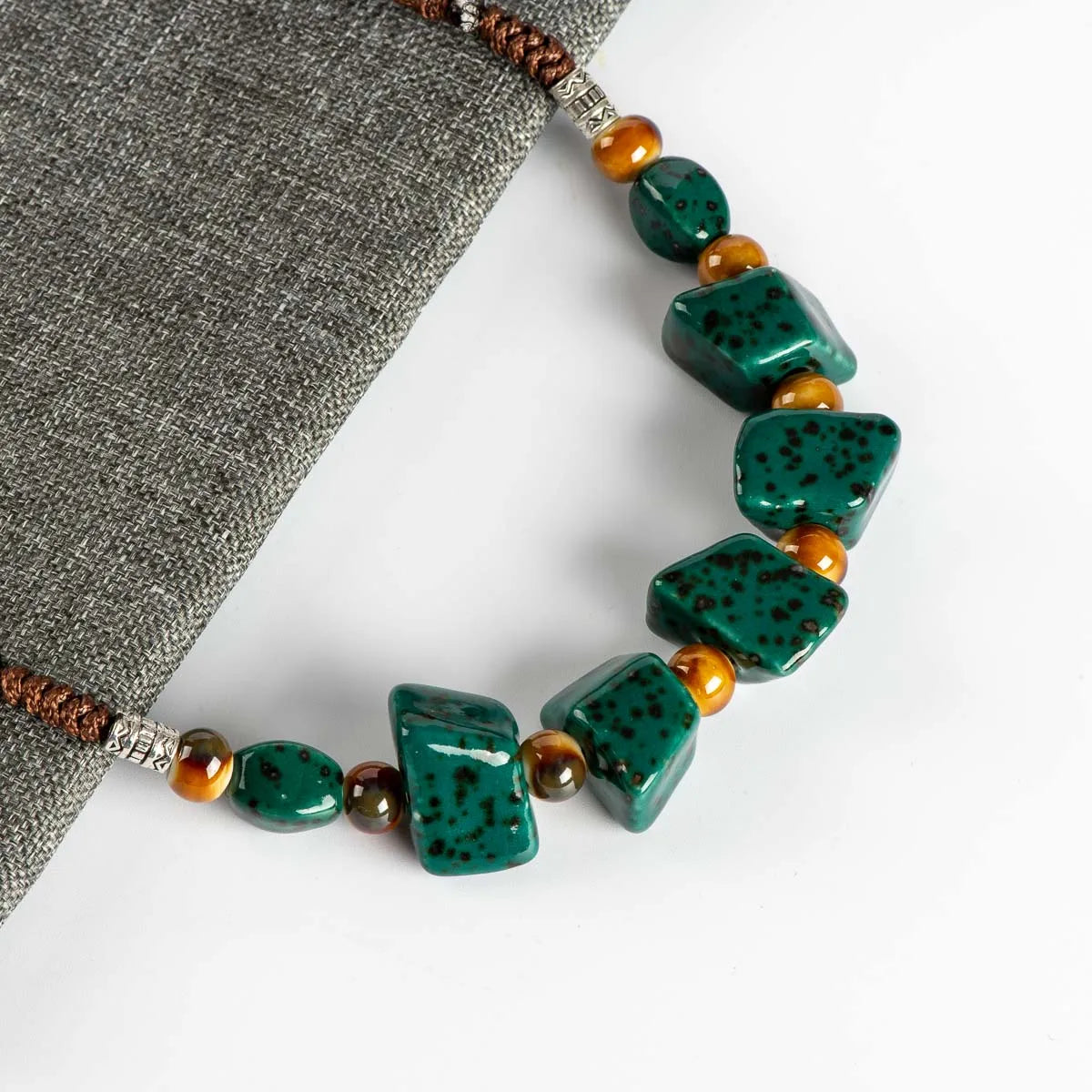 Colorful Irregular Shape Ceramic Beads Neckalce Artware Antique Necklaces & Pendants for Women #FY567