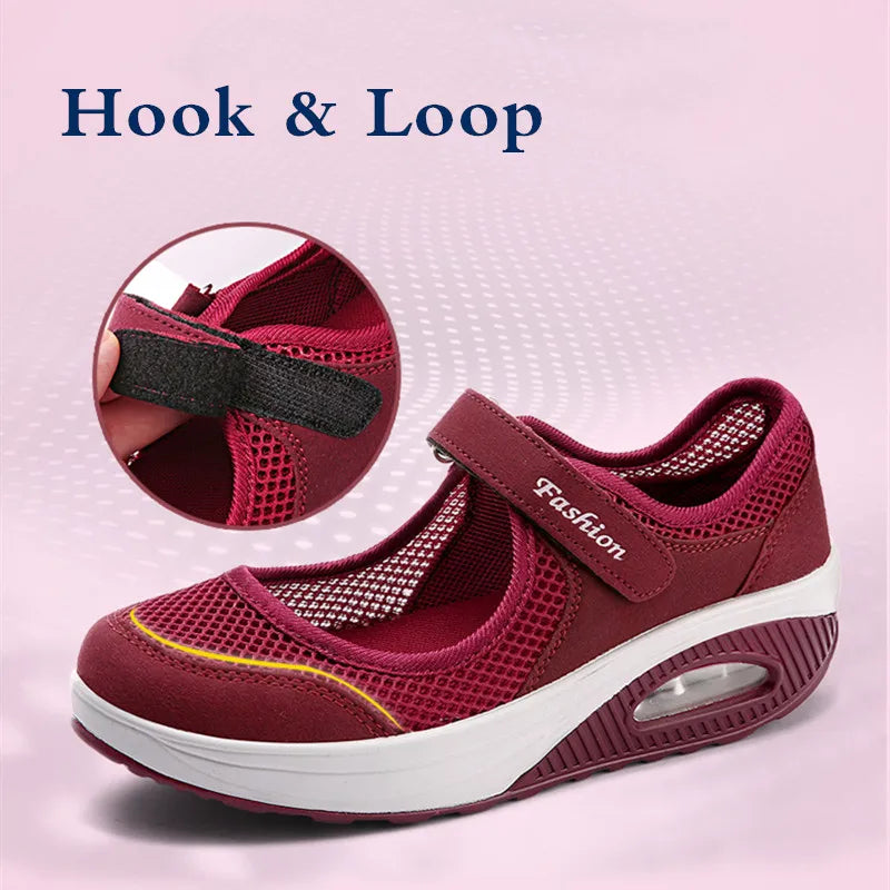 STRONGSHEN Women Flat Platform Shoes Summer Woman Breathable Mesh Casual Shoes Moccasin Zapatos Mujer Ladies Boat Shoes