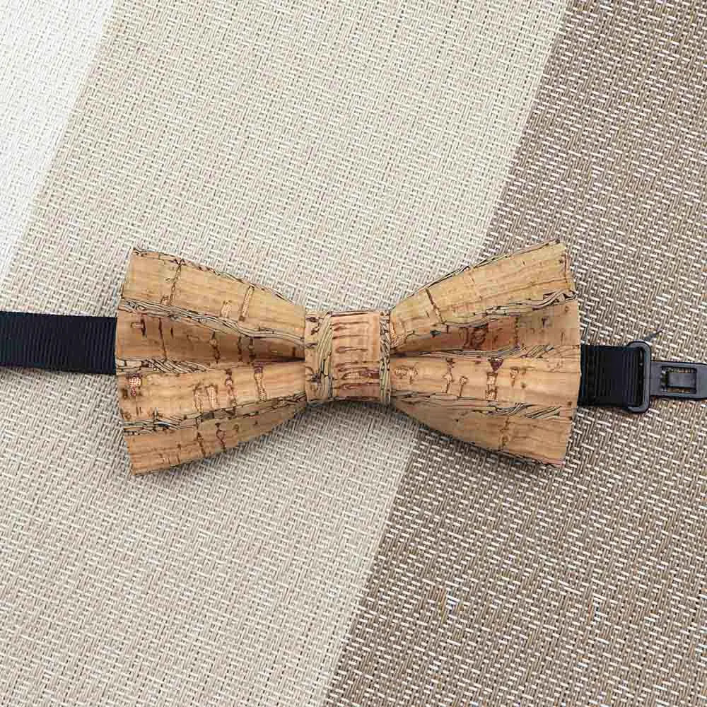Fashion New Cork Wood Kids Bow Ties Novelty Handmade Fancy Bowtie Adjustable Butterfly Party School Children Accessories