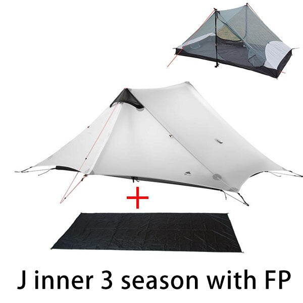 2023 T Zipper Inner Open Version LanShan 2 Two Person No-See-Um Light Weight 3 Seasons/4 Seasons 15D Silnylon Rodless Tent