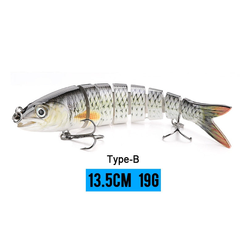 VTAVTA 10/14cm Sinking Wobblers Fishing Lures Jointed Crankbait Swimbait 8 Segment Hard Artificial Bait for Fishing Tackle Lure