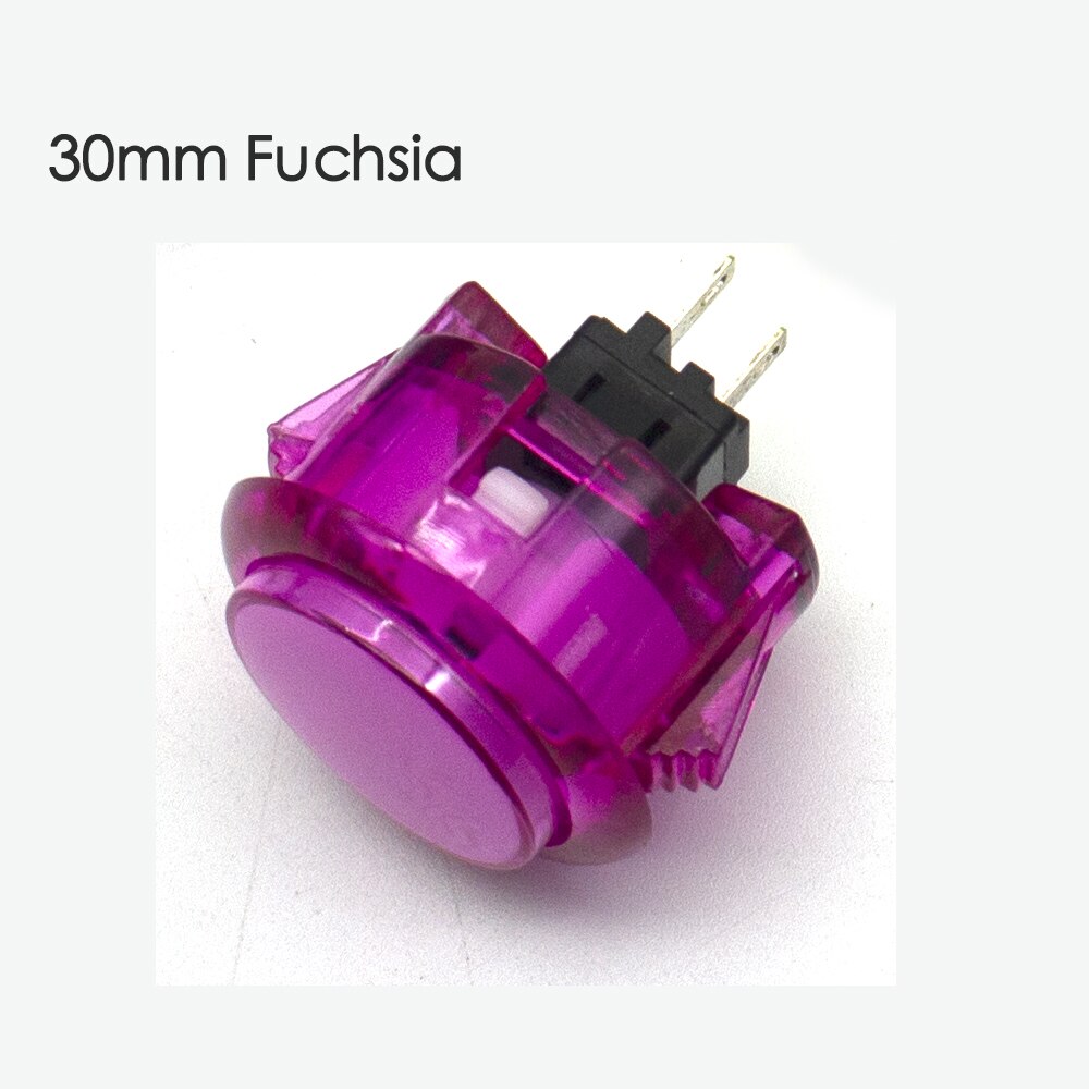 10 Pcs Transparent No LED Arcade 30mm Push Button Copy SANWA Replace OBSF-30 OBSN-30 for DIY Raspberry Pi MAME PC Pandora Game