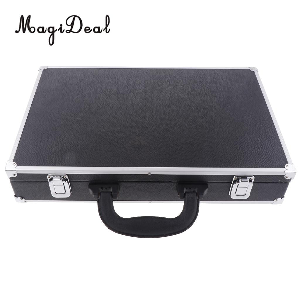 PU Billiard Storage Snooker Box Pool Box Balls Carrying Case for Billiard Accessory With Carry Handle Black