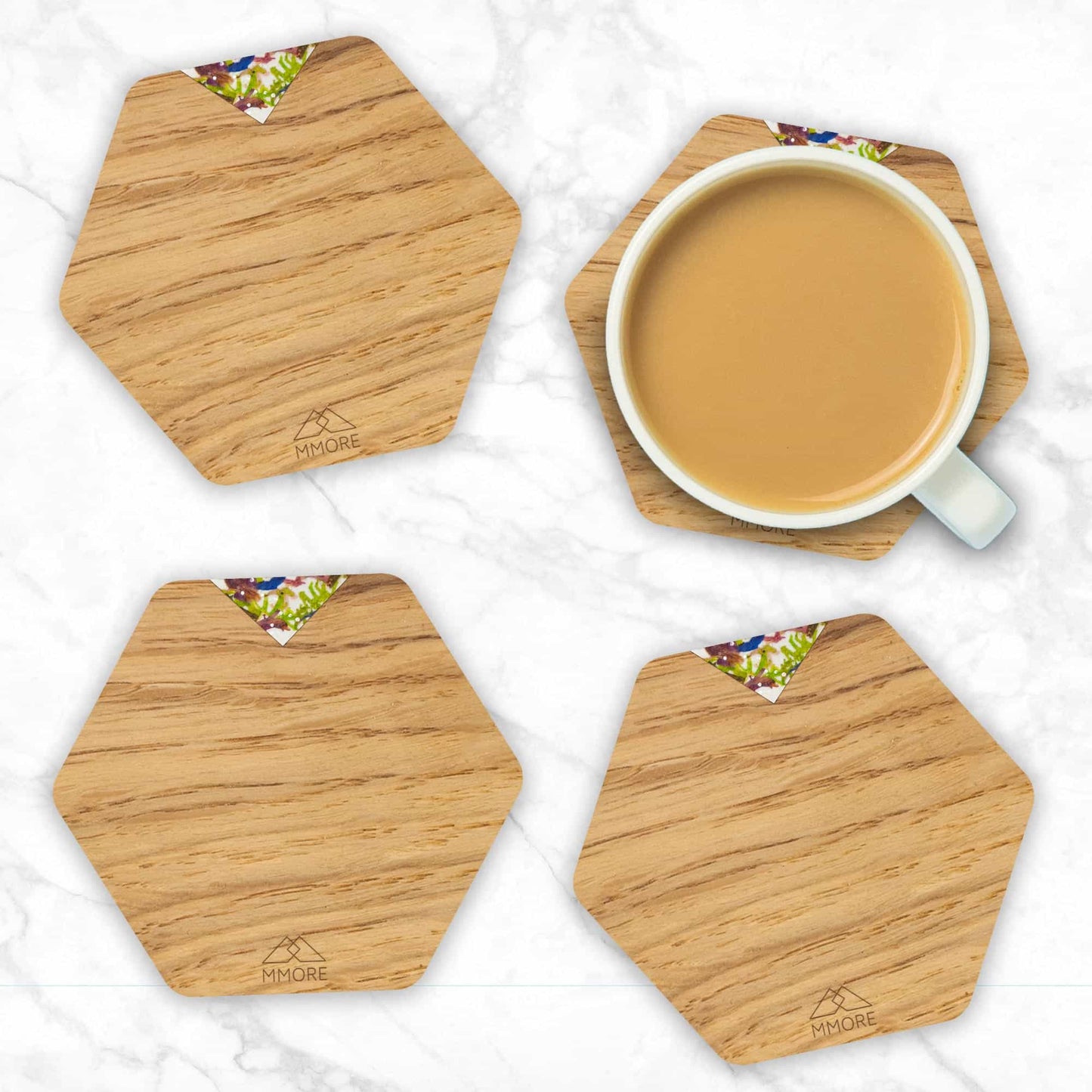 Wooden Coasters - Oak / Set of 4 Coasters